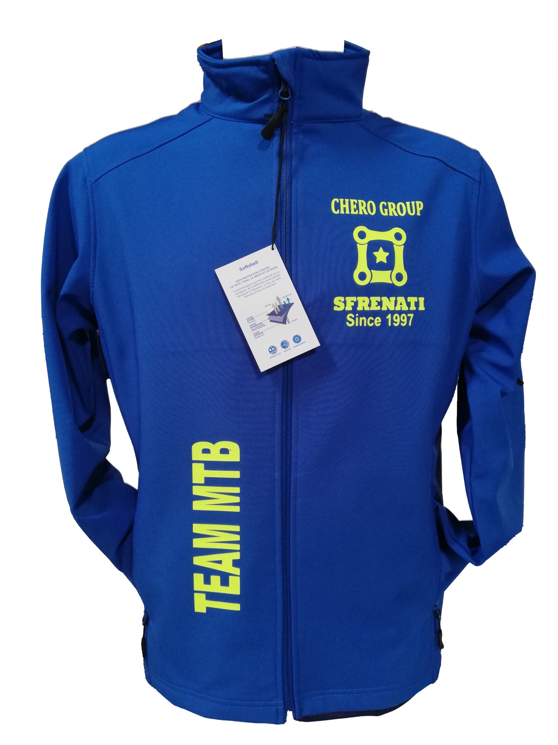 Giubbino softshell personalizzato con videoflex fluo Giubbino softshell personalizzato con videoflex fluo