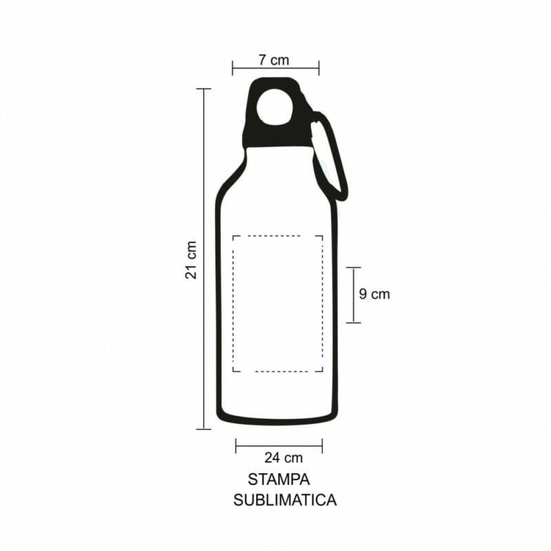 Borraccia in alluminio sublimatica 500ml - immagine 2
