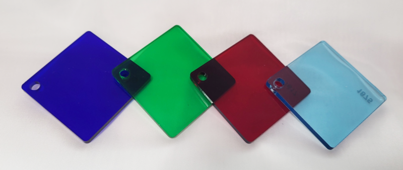 PMMA COLATO 3MM colorato trasparente